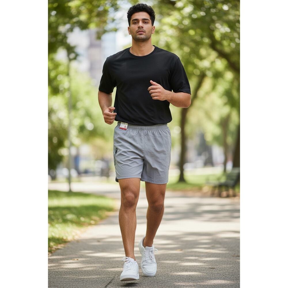 Reebook Pace Breaker Woven Shorts Sleet Grey size XL inseam  7" NWT